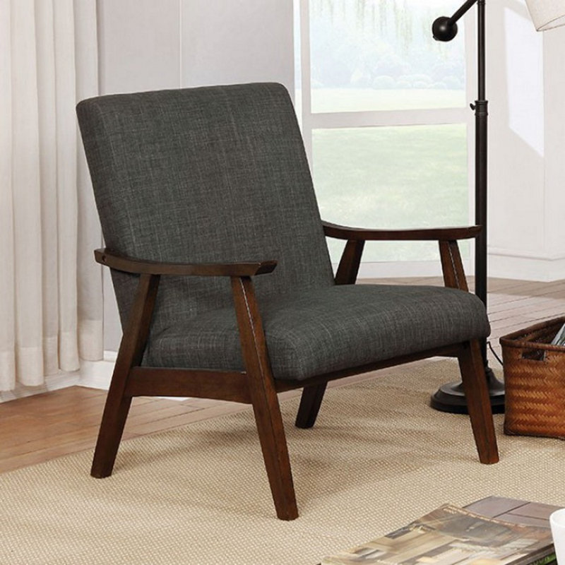 Gracie Oaks Laneer Dark Grey Accent Chair | Wayfair.ca